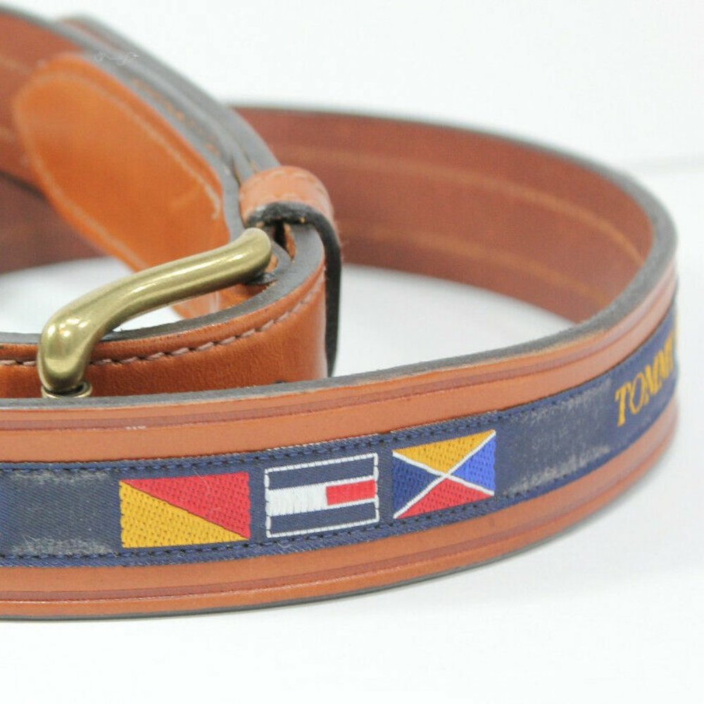 Vintage 90's Leather Tommy Hilfiger 46” Mens Belt